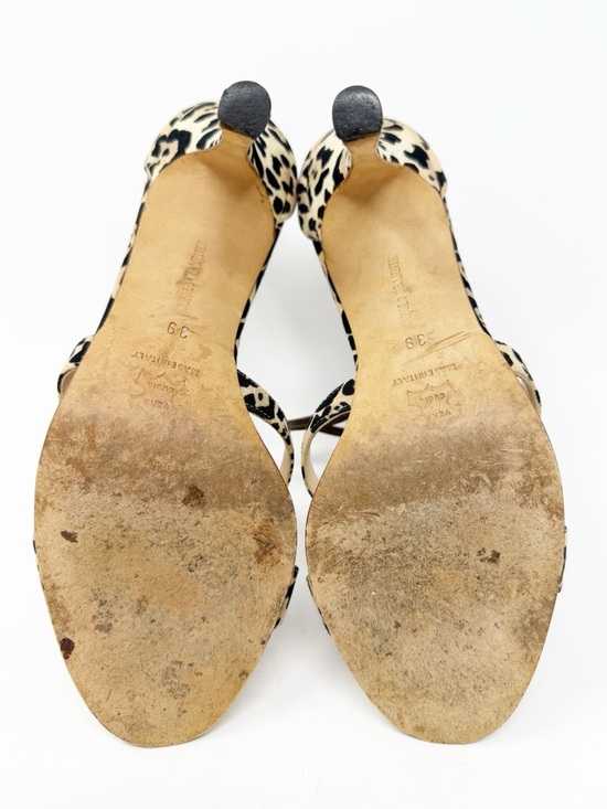 Manolo Blahnik Leopard Print Strappy Stiletto Heels Womens Size EU 39 - Picture 9 of 10